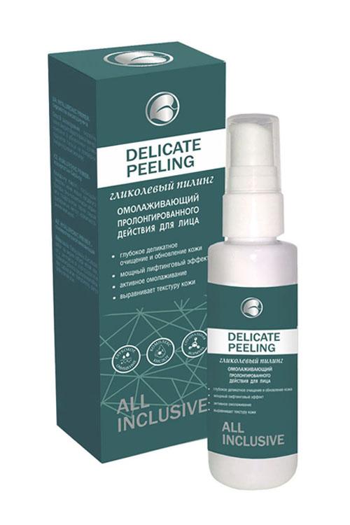 DELICATE PEELING гликолевый пилинг, омолаживающий, пролонгированного действия, 70 мл