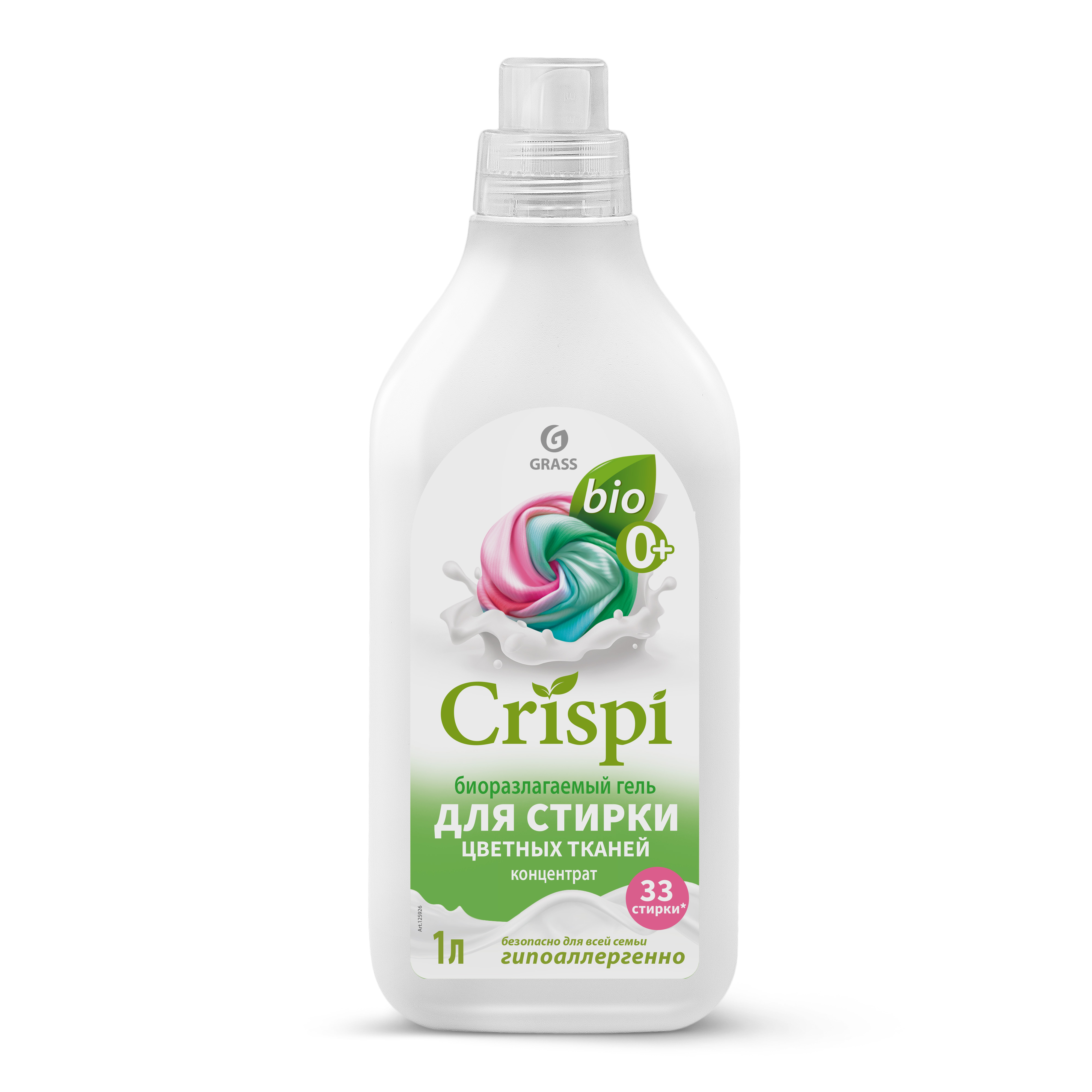 GRASS Гель для стирки цветного белья концентрат CRISPI флакон 1000 мл