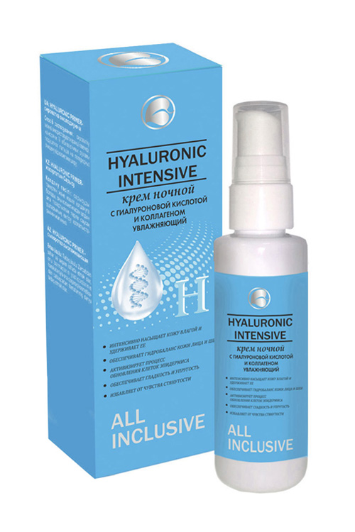 HYALURONIC  INTENSIVE крем ночной с гиалуроновой кислотой и коллагеном увлажняющий, 70 мл ALL INCLUSIVE