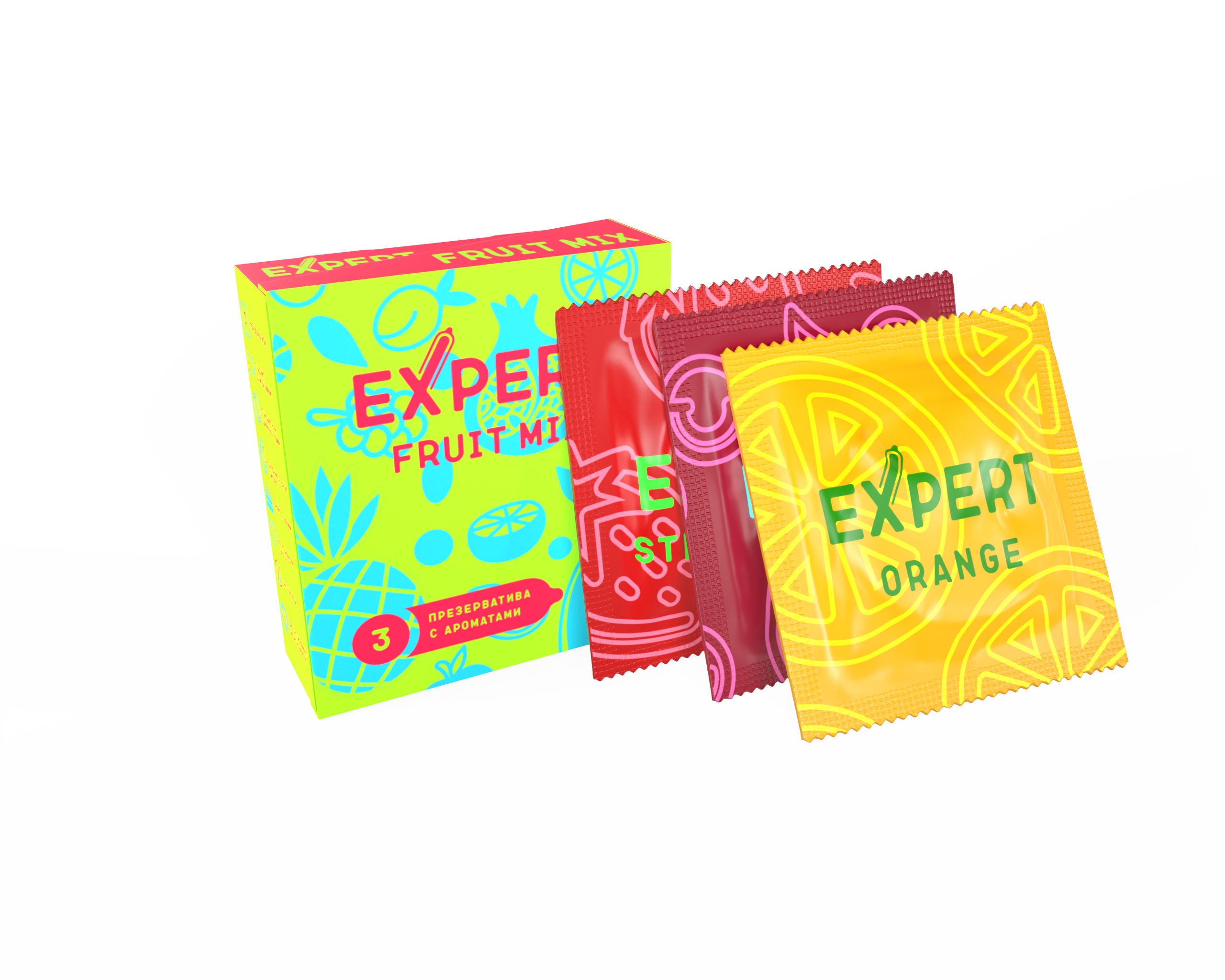 Презервативы Expert Ароматизированные, цветные 3 шт.