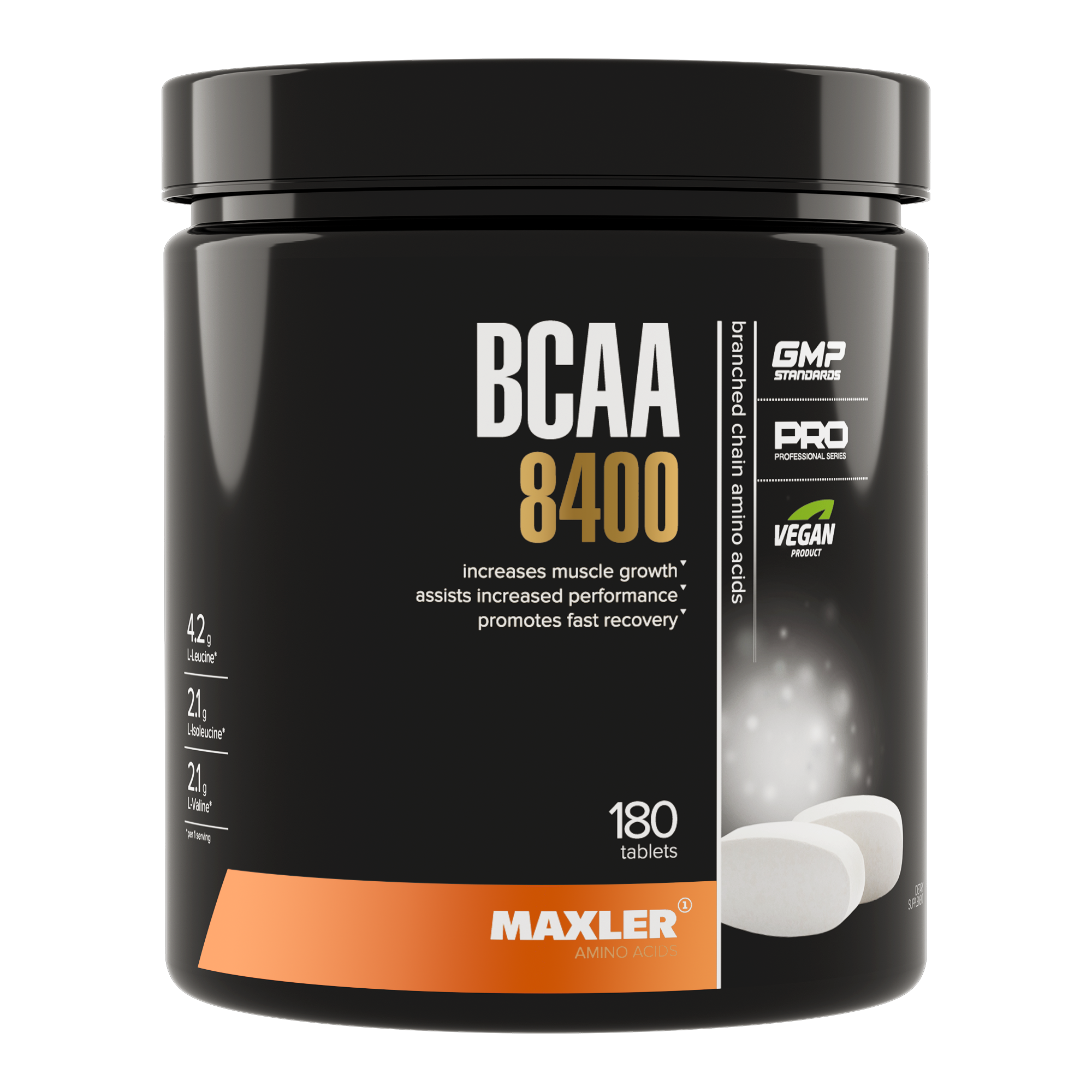 Аминокислоты БЦАА 8440 2:1:1 Maxler для роста мышц и восстановления, 180 таблеток
