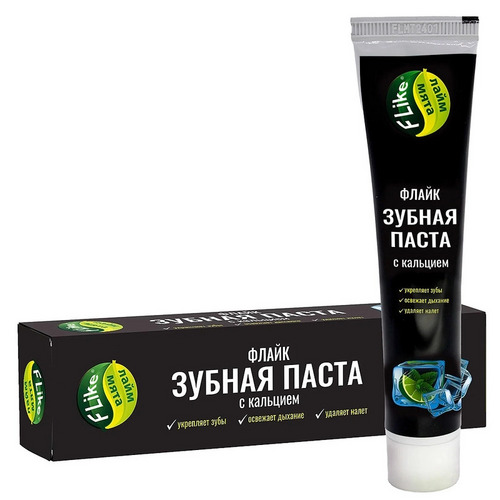 З/паста Flike с кальцием лайм-мята, 100 г