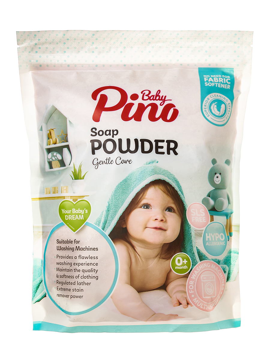 Детский мыльный порошок Baby Pino (автоматический), синяя упаковка 800 гр