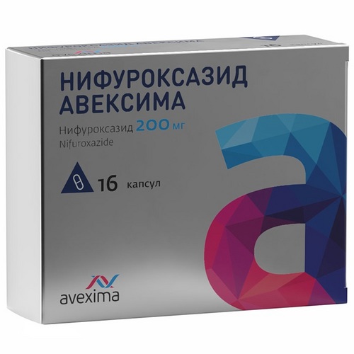 Нифуроксазид Авексима 200 мг, 16 шт, капсулы