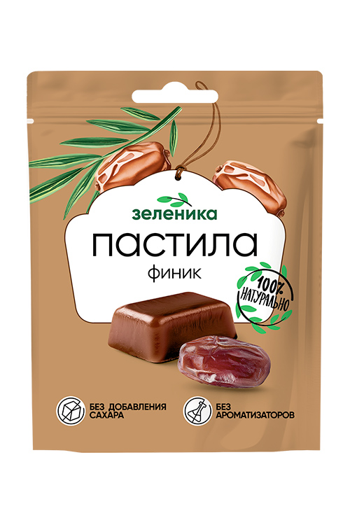 

Пастила без сахара Зеленика, финиковая, натуральная, 60 г