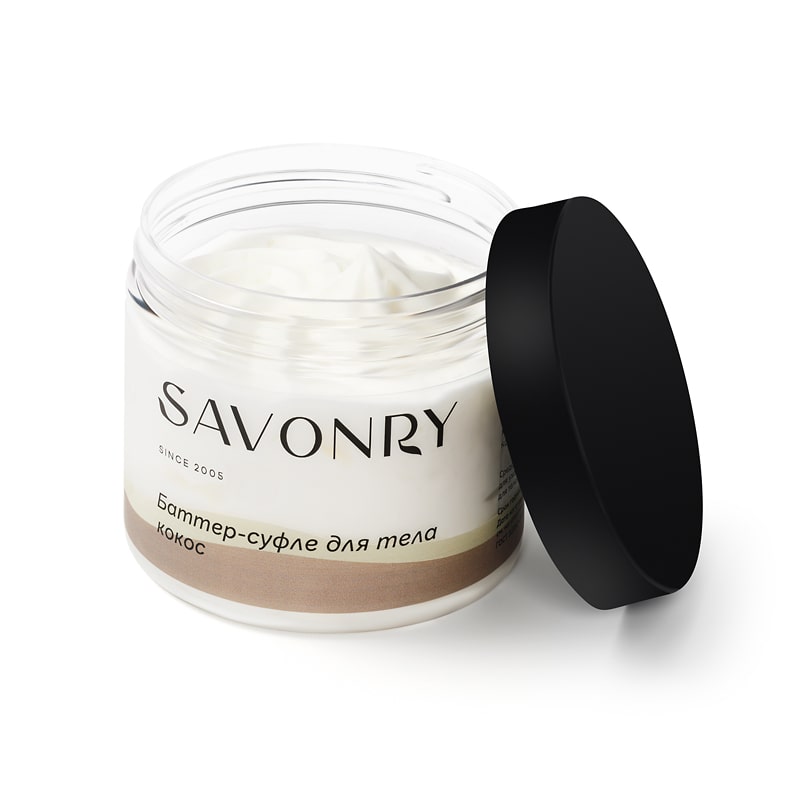 Баттер-суфле для тела Кокос, 200мл, Savonry