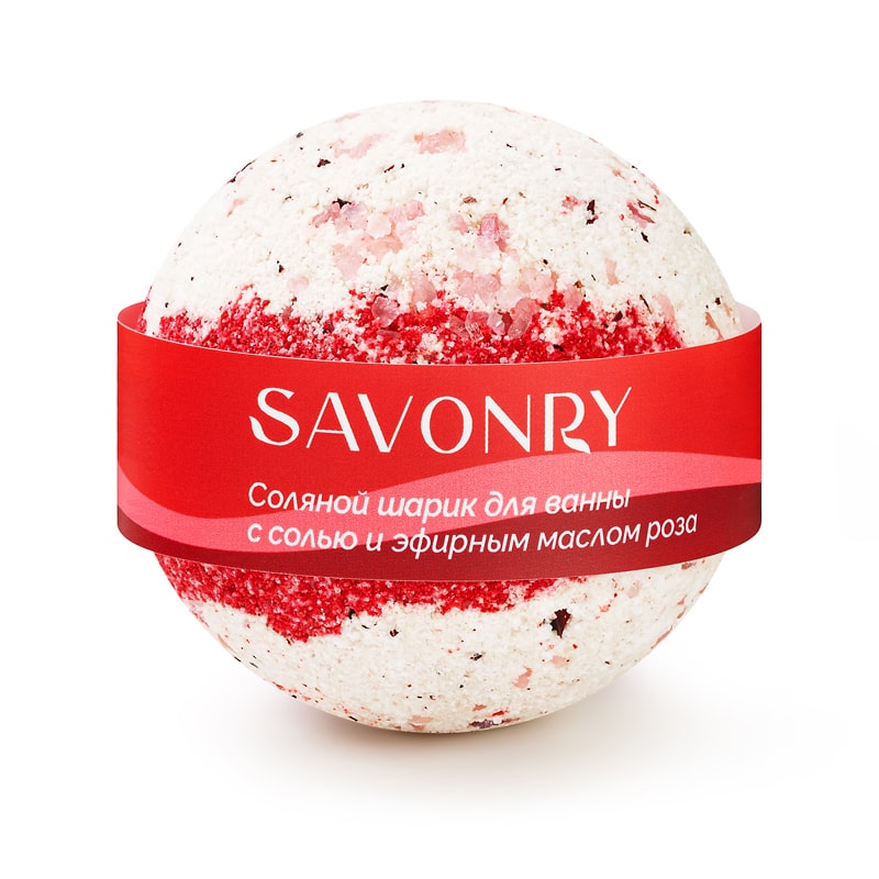 Шарик для ванн с маслами РОЗА, 145 гр, TM Savonry