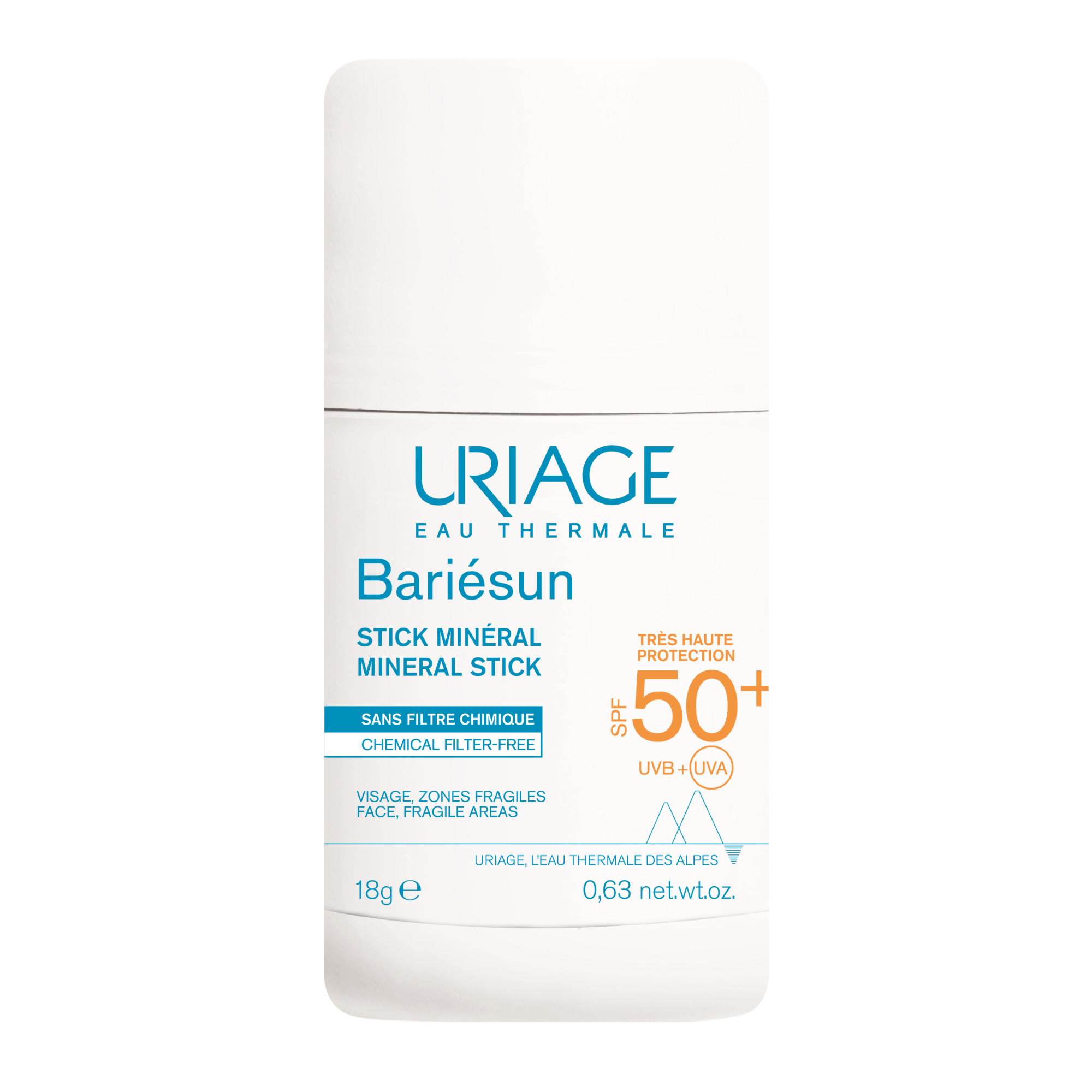 Минеральный стик SPF50+ Uriage Барьесан, 18 г