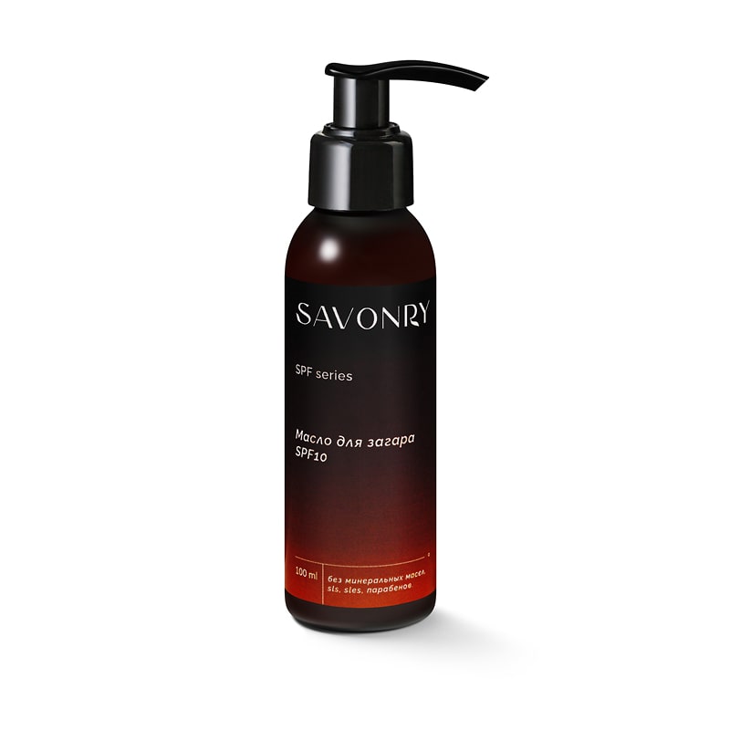 Масло для загара SPF 10, 100мл, TM Savonry