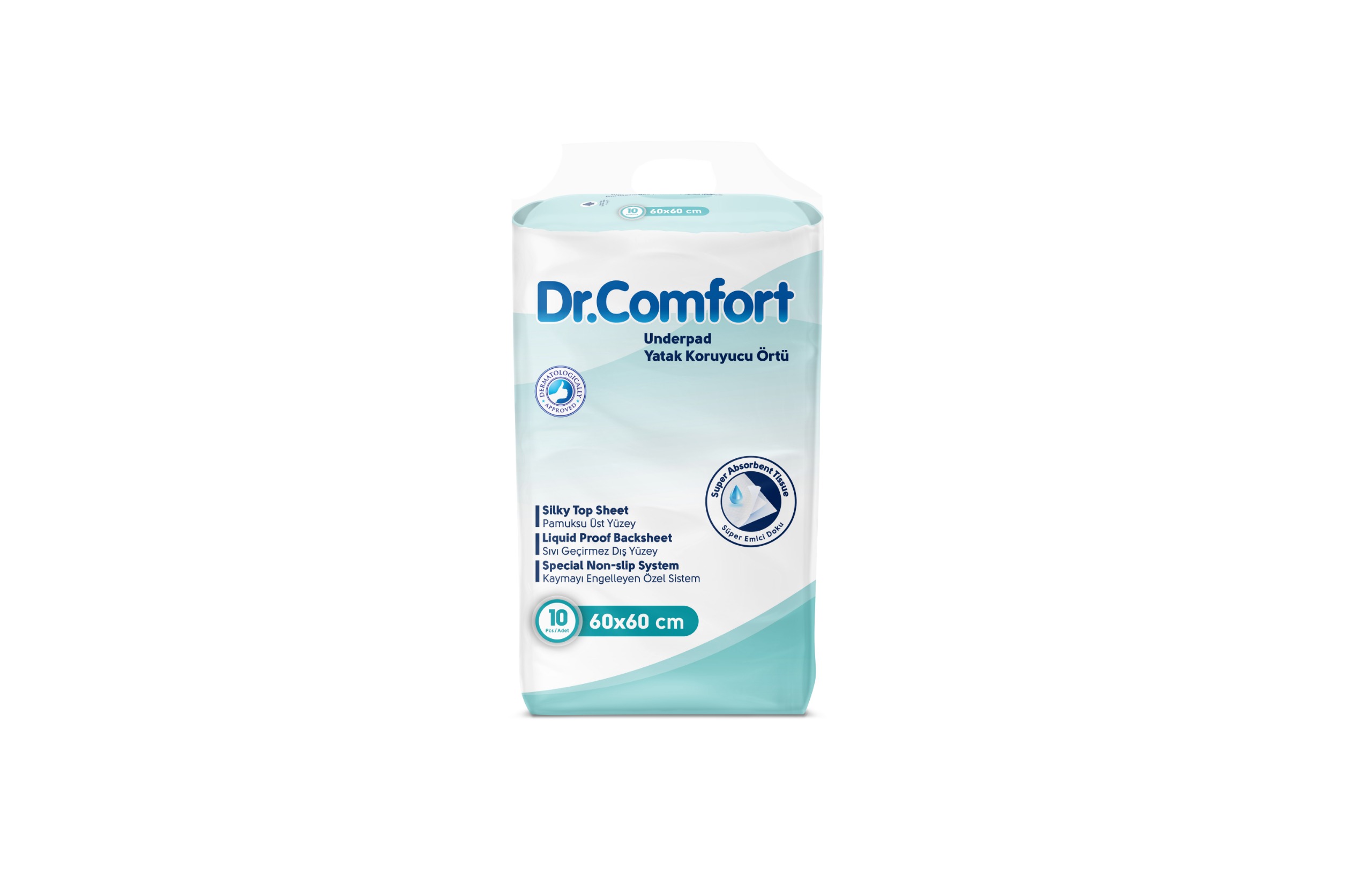 Пеленки трехслойные Dr.Comfort 60х60, 10 штук
