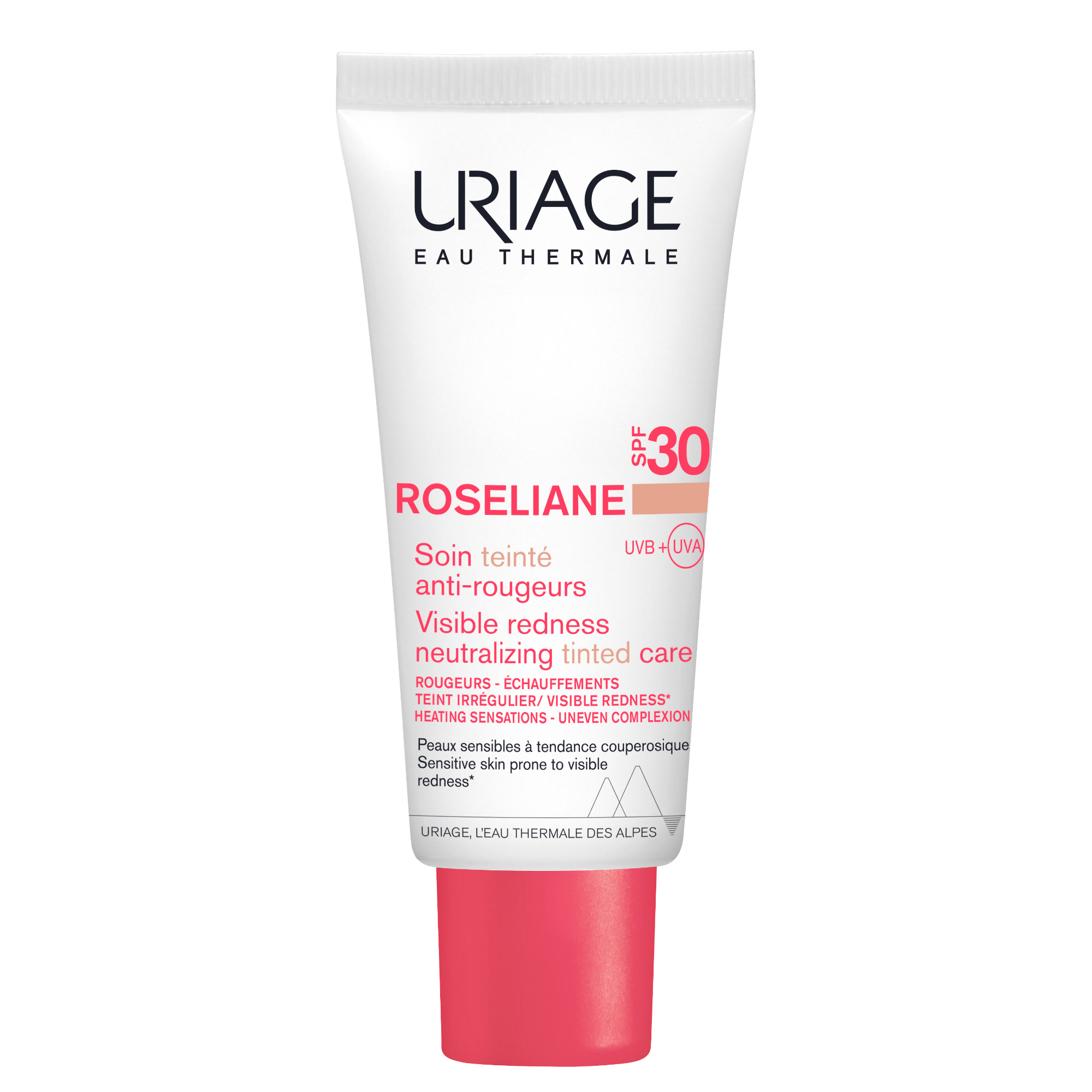 СС крем против покраснений с тональным эффектом SPF30 Uriage Розельян, 40 мл