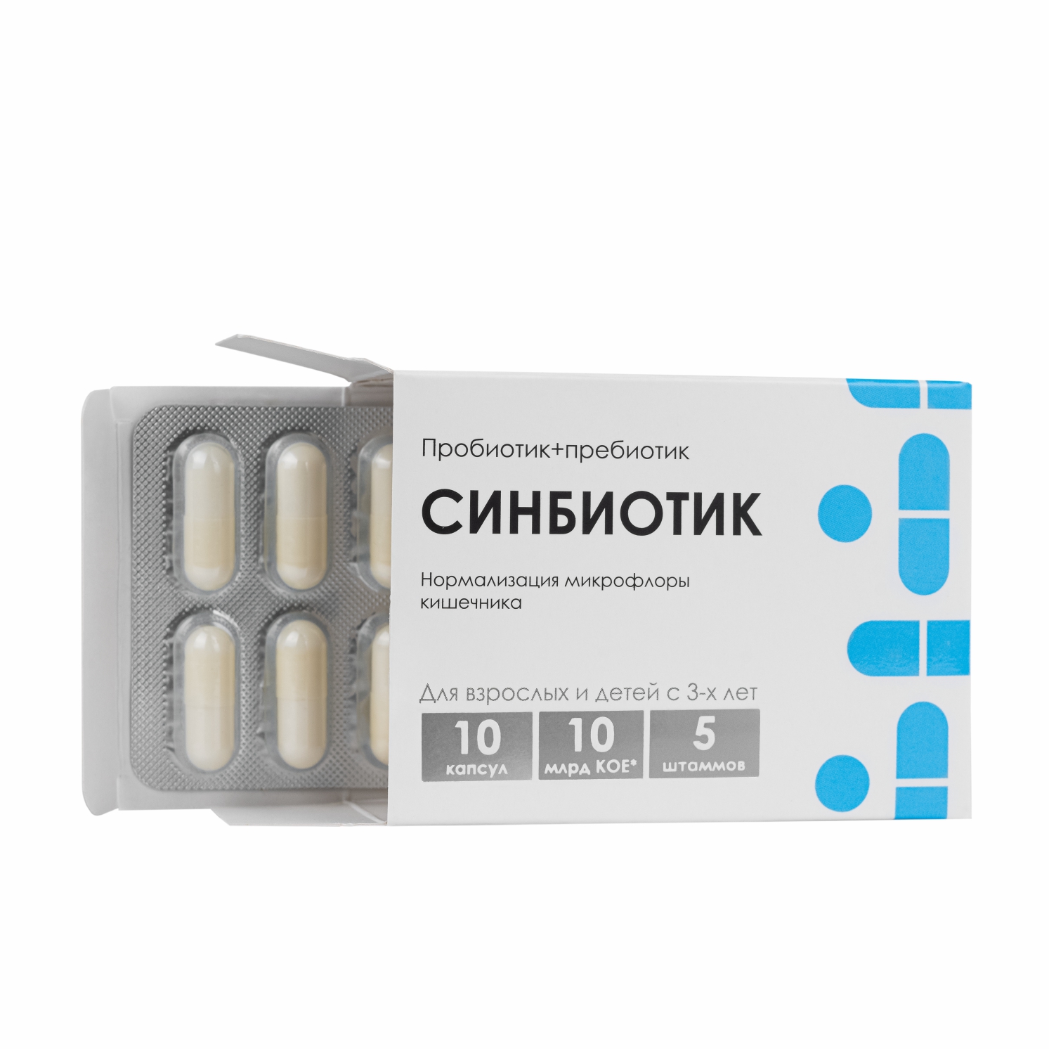 БАД СИНБИОТИК «ПРОБИОТИК+ПРЕБИОТИК» Алфит Плюс, 30 капсул
