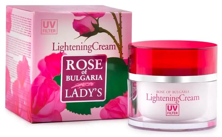 Крем Rose Of Bulgaria отбеливающий с uv-фильтром д/лица, 50 мл