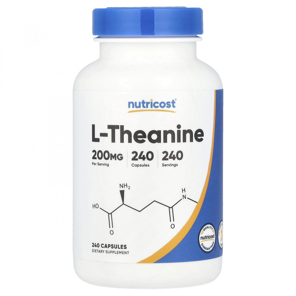 Биологически активная добавка к пище Nutricost L-Theanine 200 MG, 240 капсул