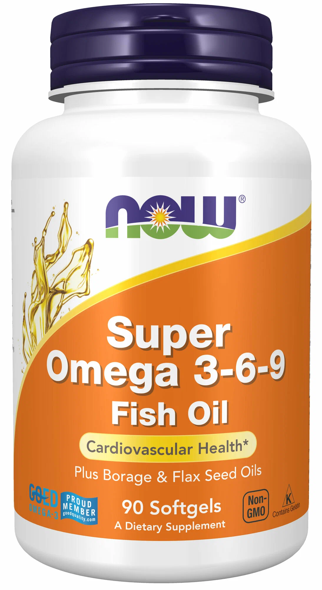 Супер Омега 3-6-9 NOW Super Omega 3-6-9, 90 капсул, Витамины для иммунитета, для сердца и сосудов