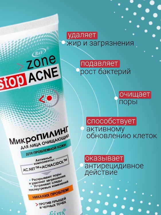 Belita ACNE МикроПилинг для лица очищающий 75мл
