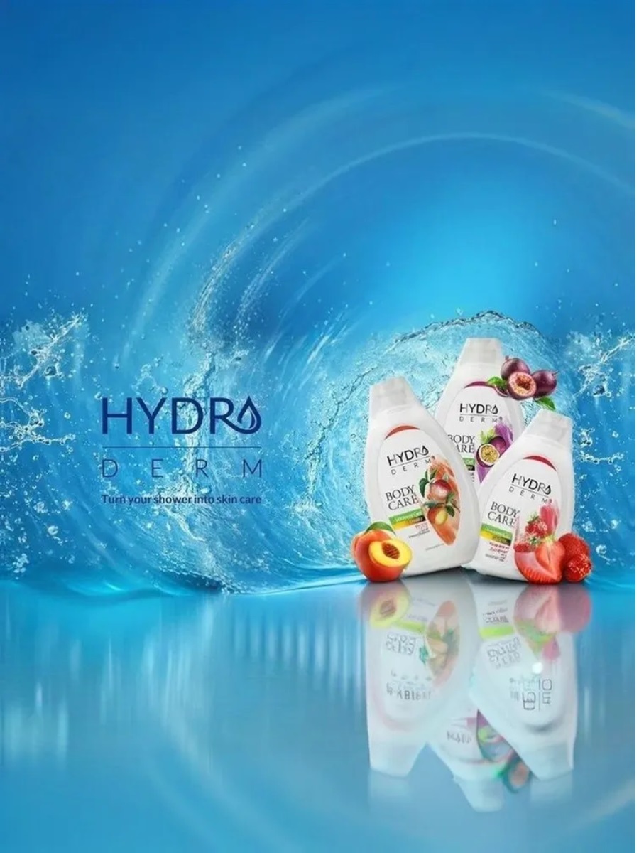 Крем-гель для душа PEACH с ароматом Персика HYDRODERM, 500 мл