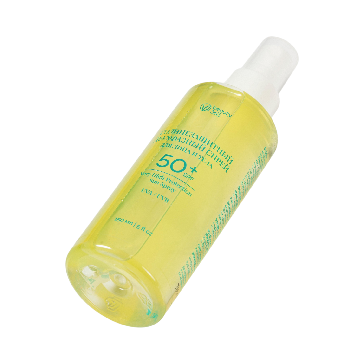 Beauty 365 Спрей солнцезащитный для лица и тела двухфазный SPF50, 150 мл