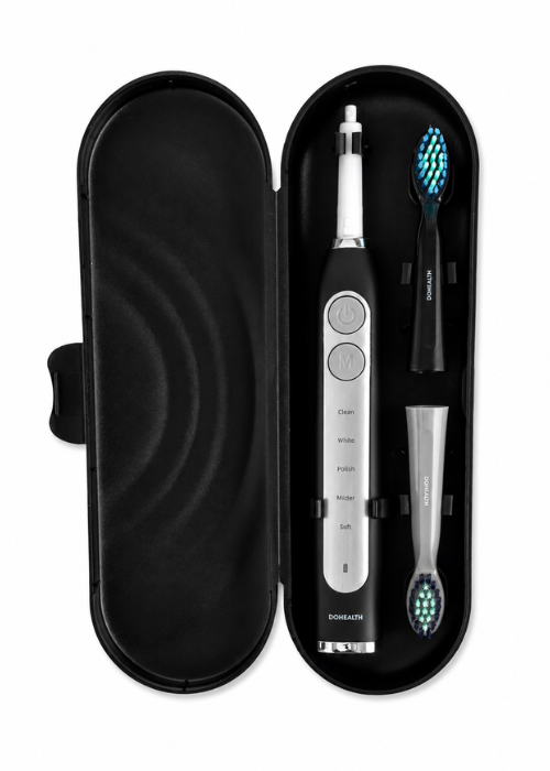 Электрическая зубная щетка DOHEALTH звуковая DTB-35, цвет: черный