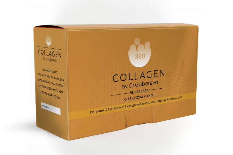 Сollagen 360 by dr.Gubareva со вкусом манго 21 стик по 20 гр, желе