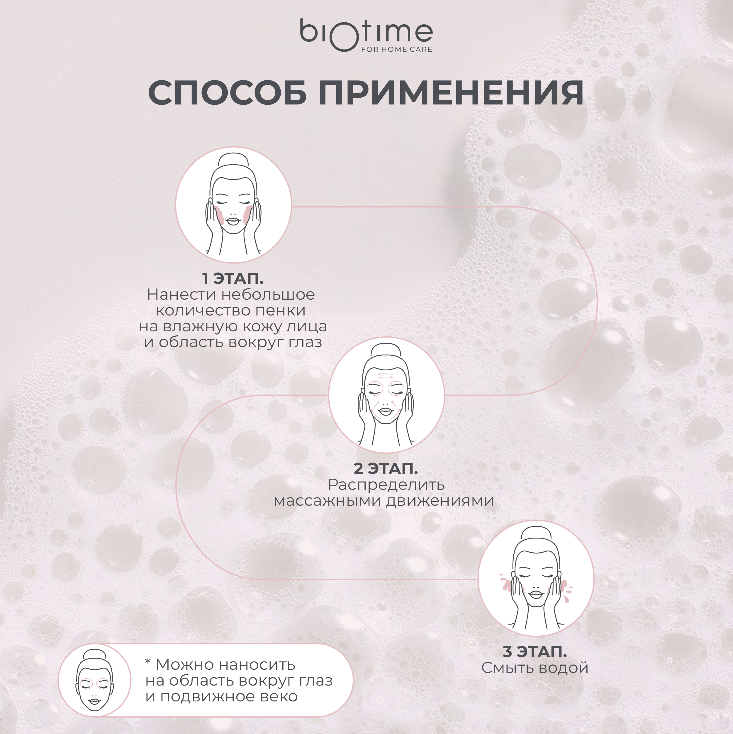 Мягкая пенка для умывания BIOTIME очищающая с пептидами, 160 мл