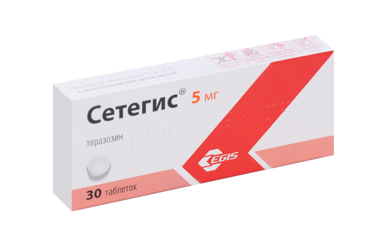 

Сетегис 5 мг, 30 шт, таблетки