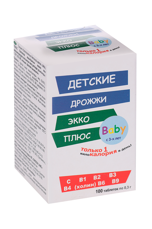 

Дрожжи пивные детские, 100 шт, таблетки Экко Плюс
