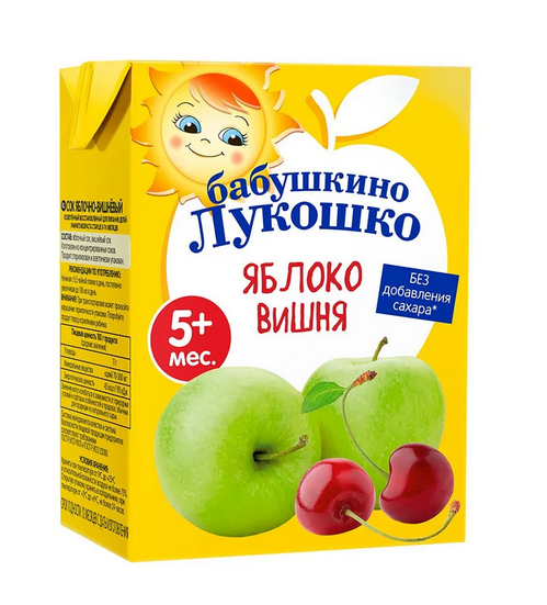 

Сок Бабушкино Лукошко яблочно-вишневый осв, 200 мл