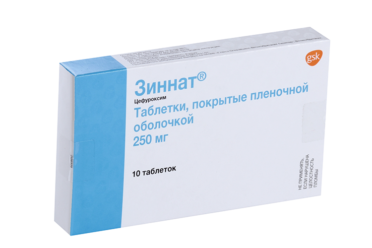 Зиннат 250 мг, 10 шт, таблетки покрытые пленочной оболочкой