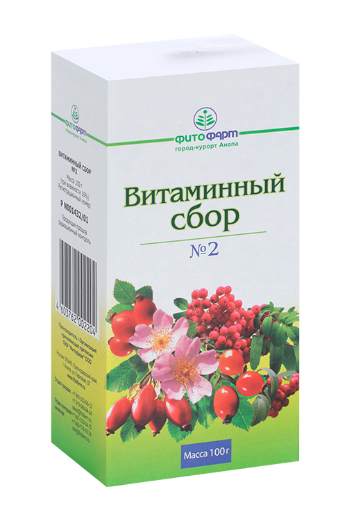 

Витаминный сбор N2, 100 г, сбор растительный-сырье измельченное