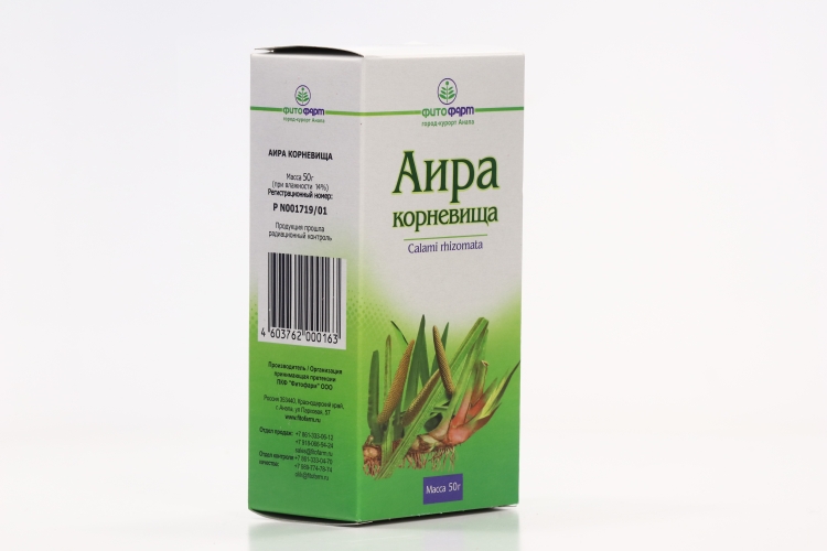 Аира корневище, 50 г, сырье растительное измельченное .