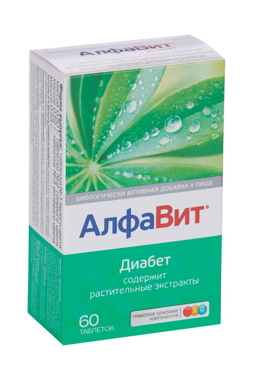 

Алфавит Диабет, 60 шт, таблетки