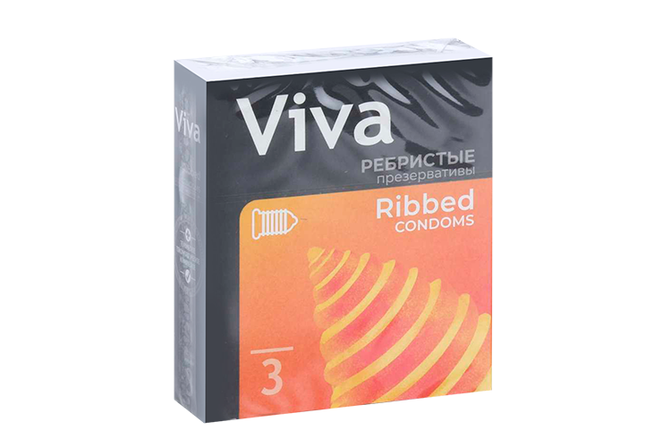 Презервативы Вива ребрист, 3 шт