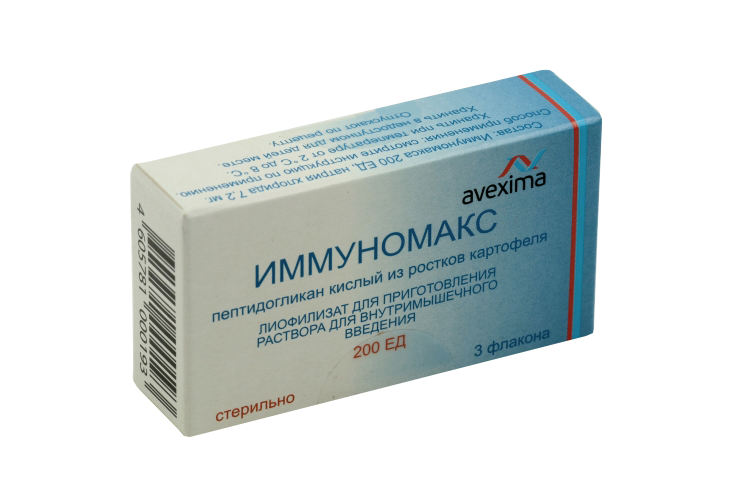 

Иммуномакс 200 ЕД, 3 шт, лиофилизат для приготовления раствора для внутримышечного введения