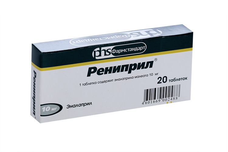 

Эналаприл Рениприл 10 мг, 20 шт, таблетки