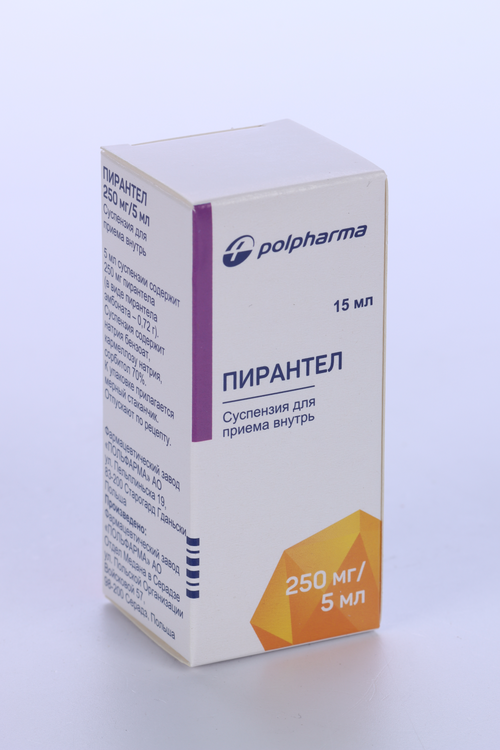 

Пирантел 250 мг/5 мл, 15 мл, суспензия для приема внутрь Польша