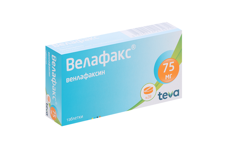 

Велафакс 75 мг, 28 шт, таблетки