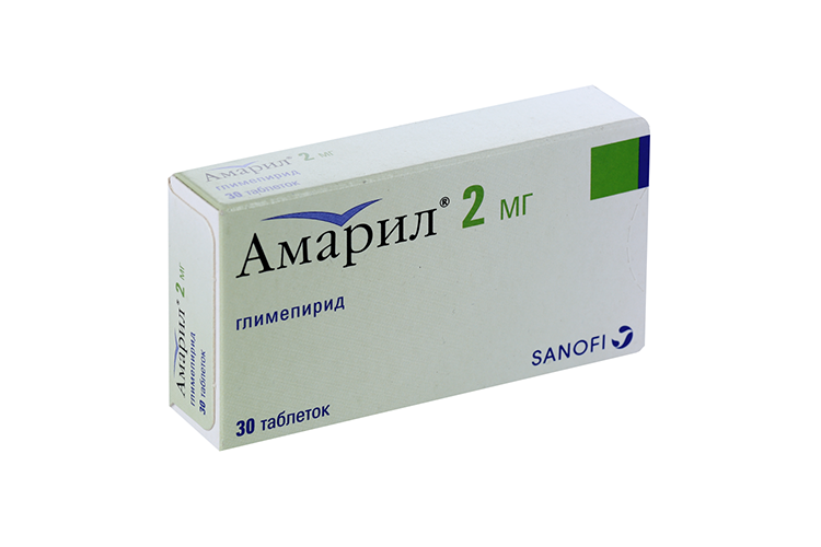 

Амарил 2 мг, 30 шт, таблетки