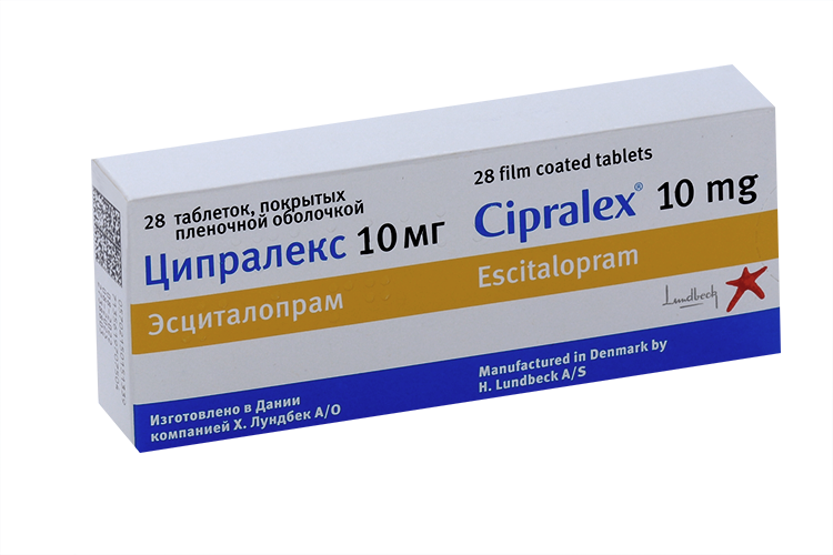 

Ципралекс 10 мг, 28 шт, таблетки покрытые оболочкой