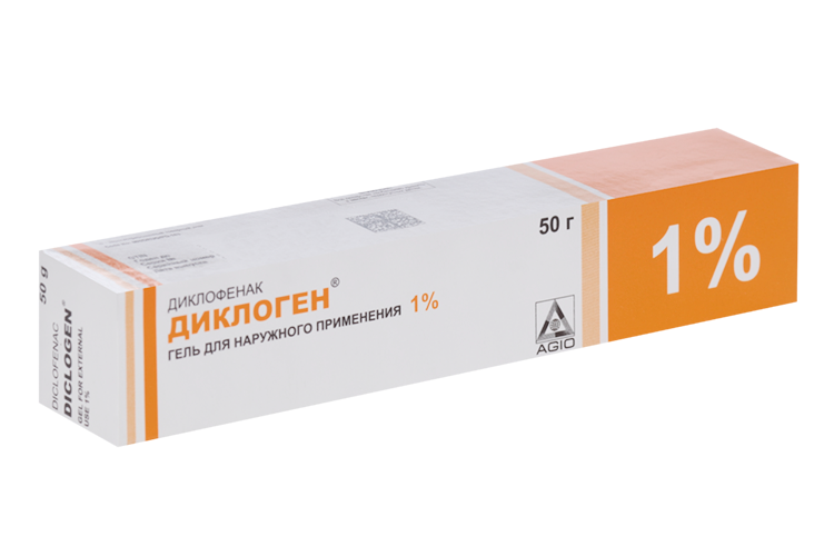 

Диклоген 1%, 50 г, гель для наружного применения