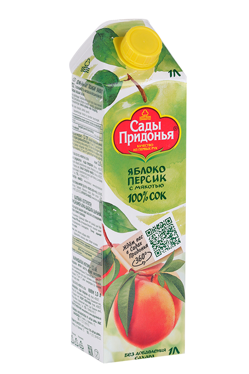 

Сок Сады Придонья яблоко/персик, 1 л