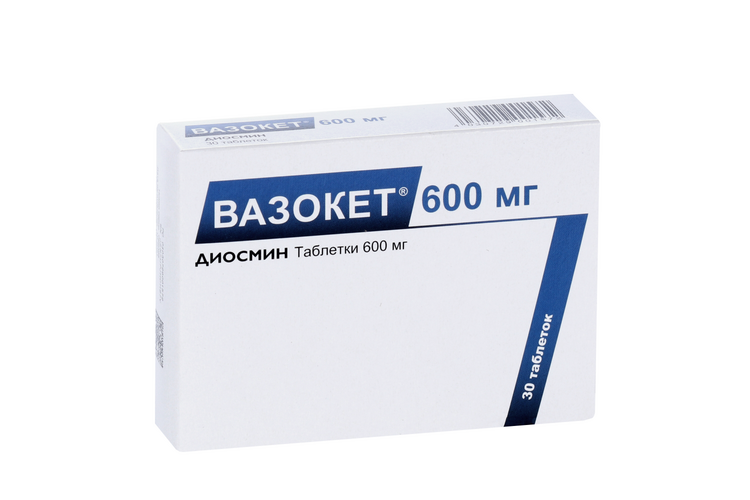 

Вазокет 600 мг, 30 шт, таблетки