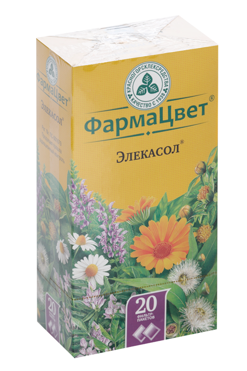 

Элекасол ФармаЦвет, 2 г, 20 шт, сбор растительный-порошок