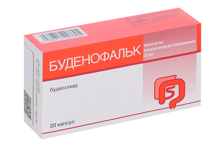 

Буденофальк 3 мг, 20 шт, капсулы кишечнорастворимые