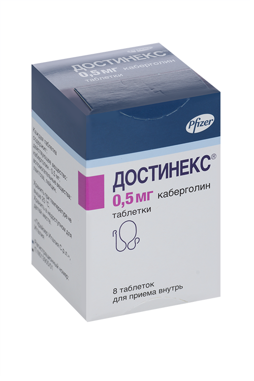 

Достинекс 0,5 мг, 8 шт, таблетки
