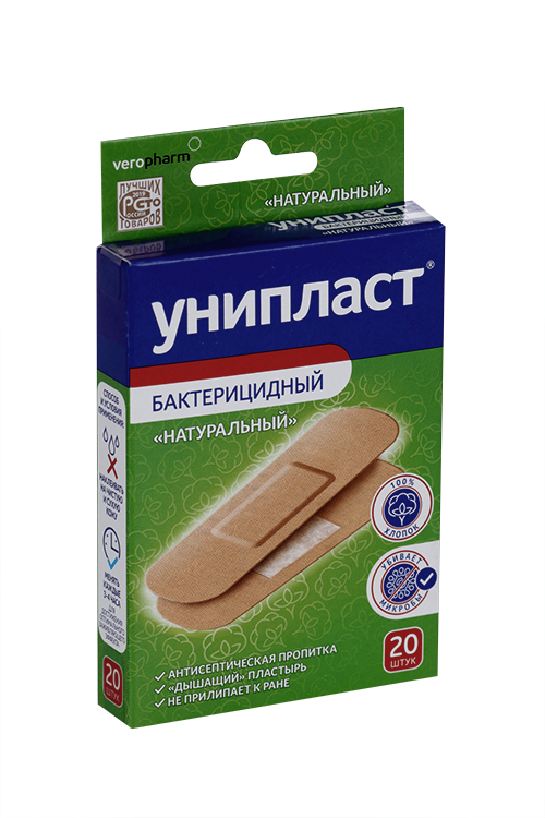 

Пластырь Унипласт бактерицид натуральный, 20 шт