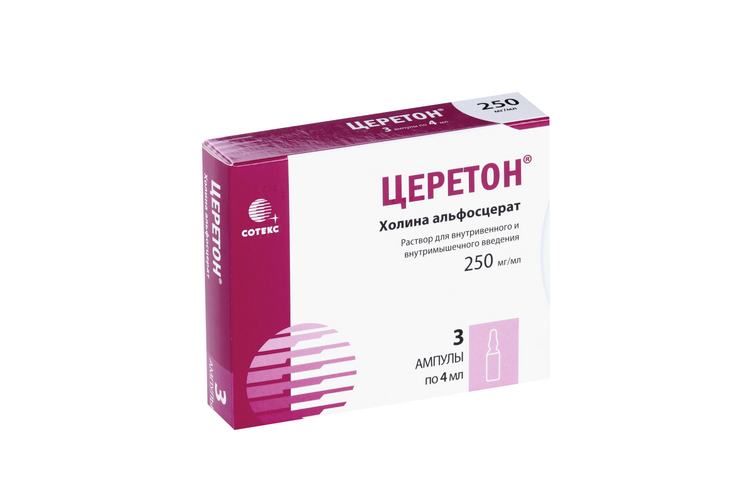 

Церетон 250 мг/мл, 4 мл, 3 шт, раствор для внутривенного и внутримышечного введения