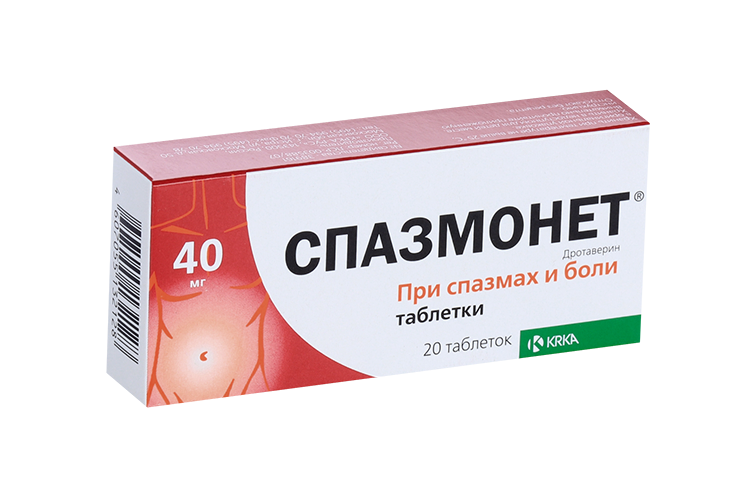 

Спазмонет 40 мг, 20 шт, таблетки