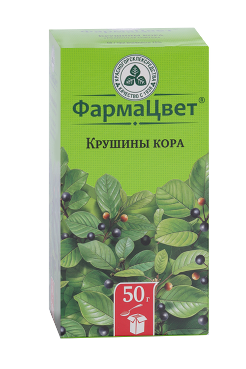 

Крушины кора ФармаЦвет, 50 г, сырье растительное измельченное