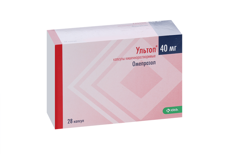 

Ультоп 40 мг, 28 шт, капсулы